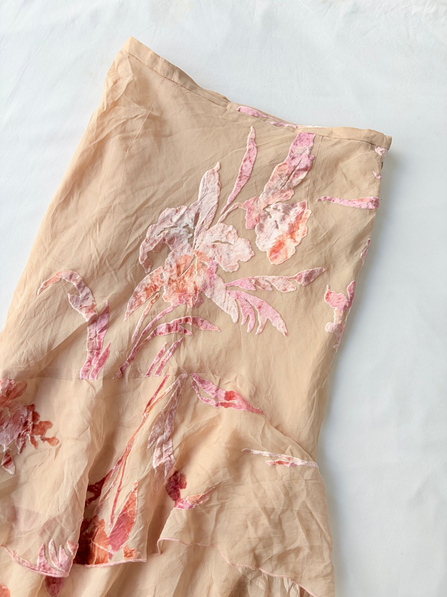 00’s Strawberry Fields silk maxi skirt | Size 6