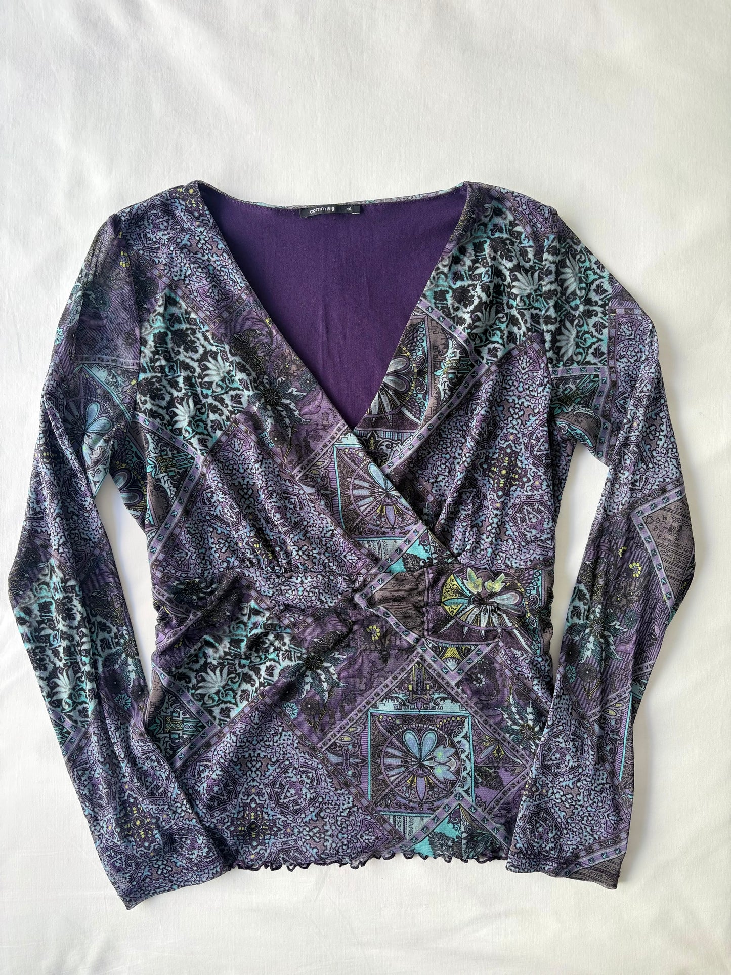 00’s Lettuce hem purple top | Size 10-12