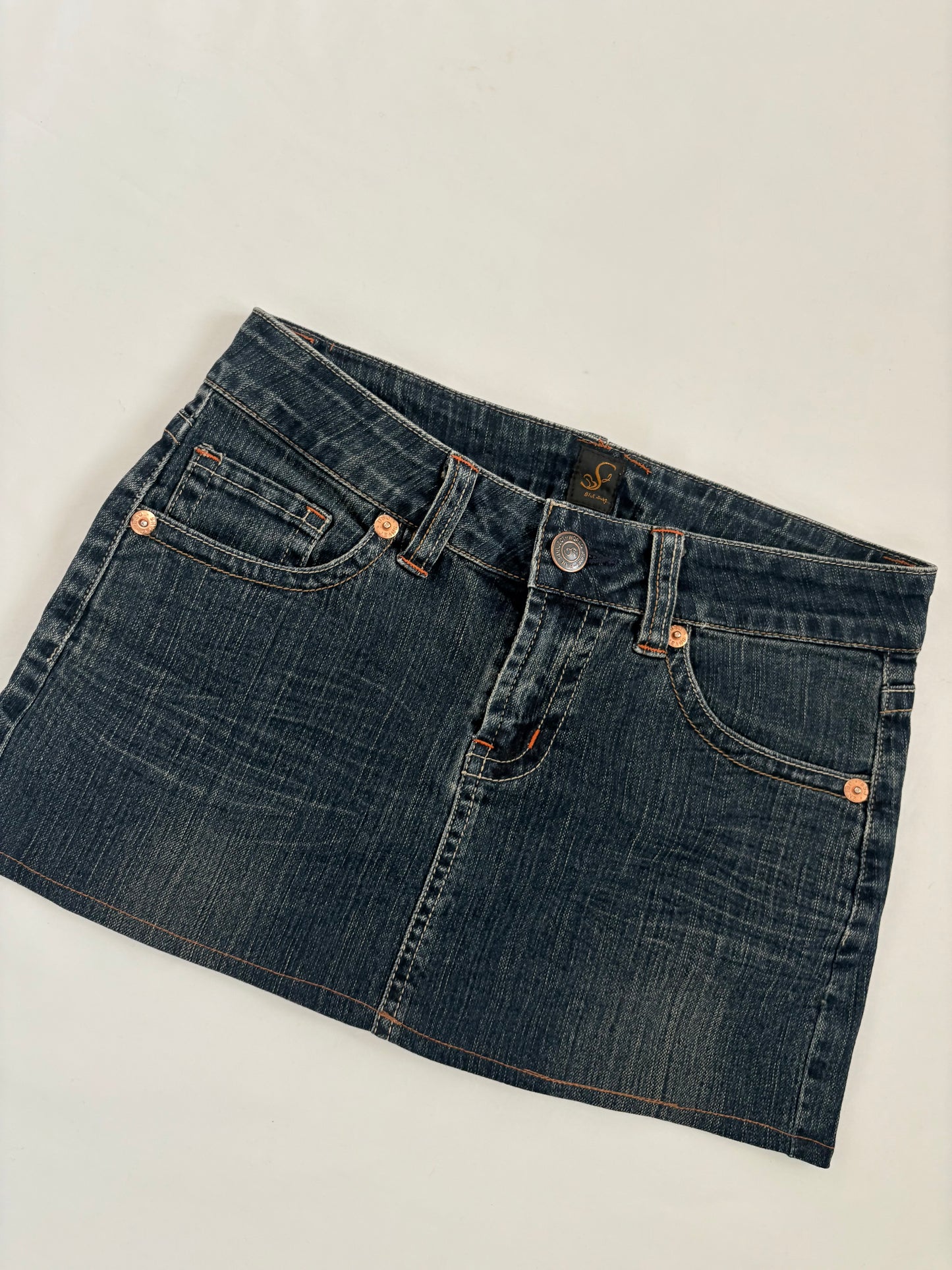 00’s Bedazzled denim mini skirt | Size 6