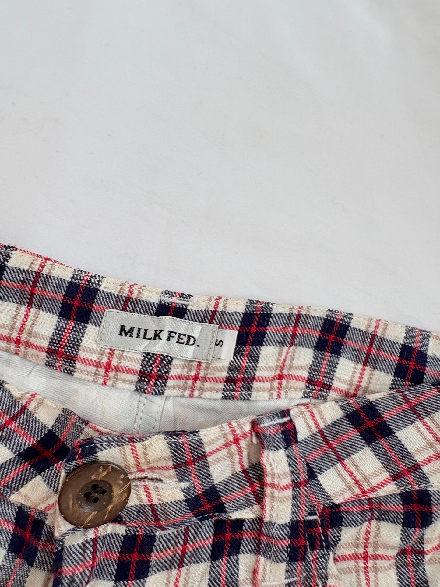 00’s Milk Fed plaid ruffle shorts | Size 8