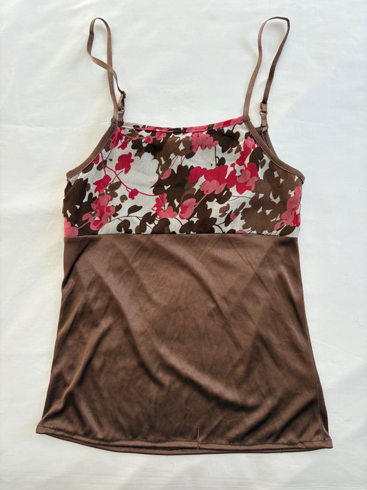 00’s Brown floral cami | Size 6