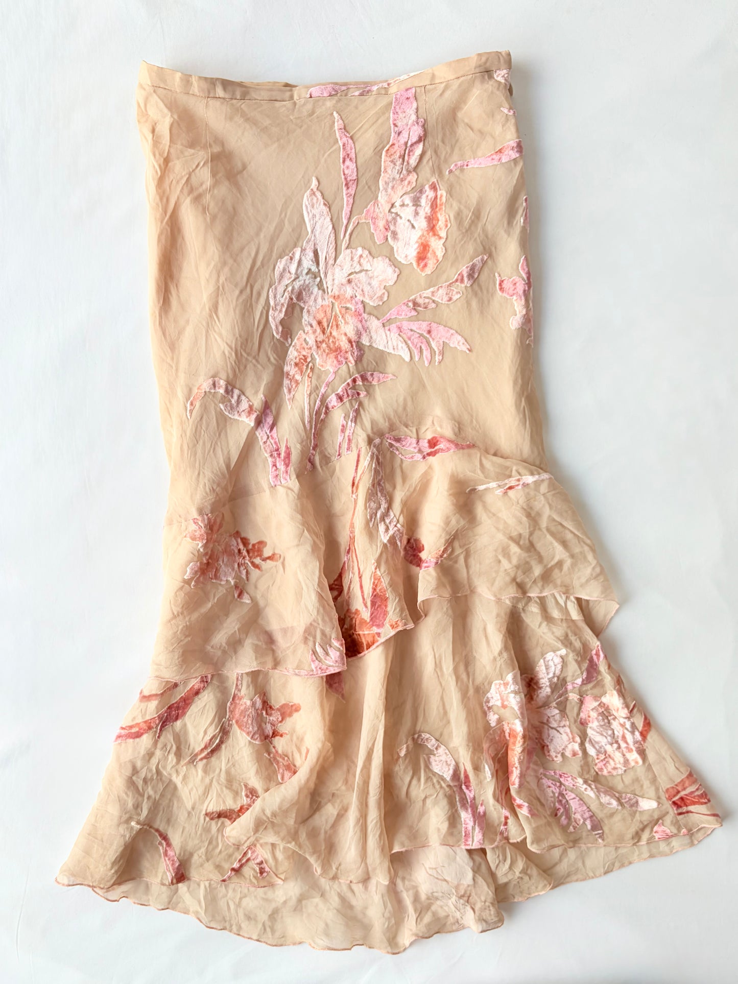 00’s Strawberry Fields silk maxi skirt | Size 6