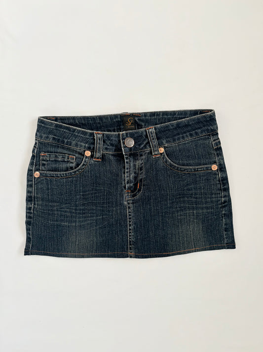 00’s Bedazzled denim mini skirt | Size 6