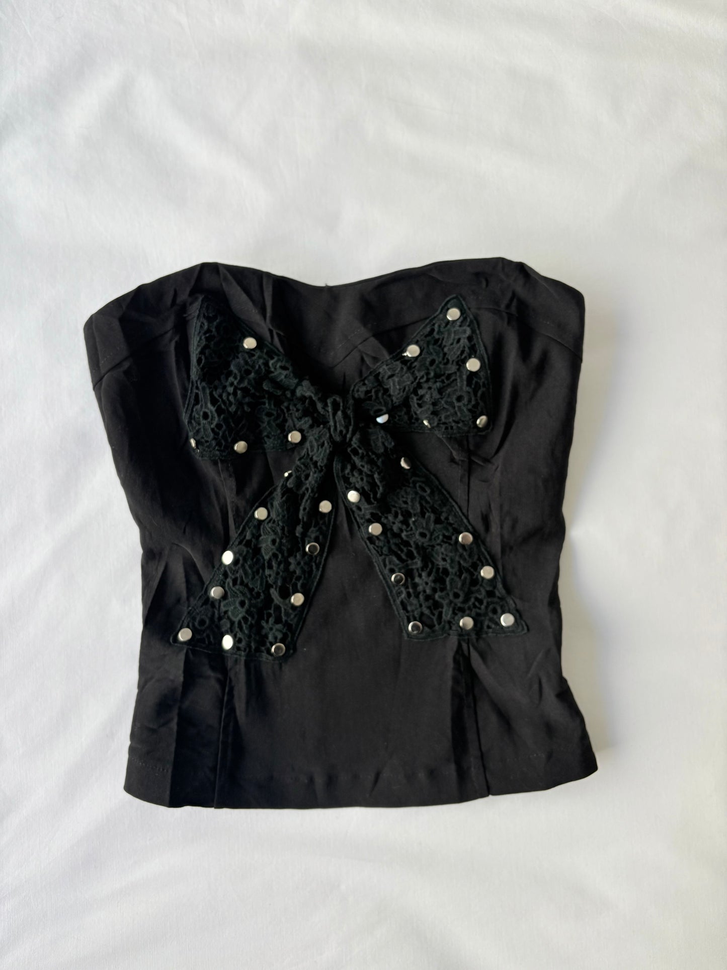 00’s Bandeau bow top | Size medium