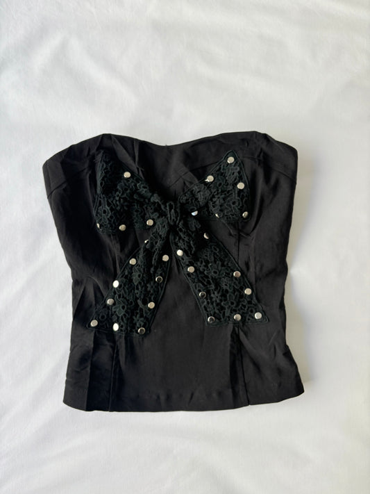 00’s Bandeau bow top | Size medium