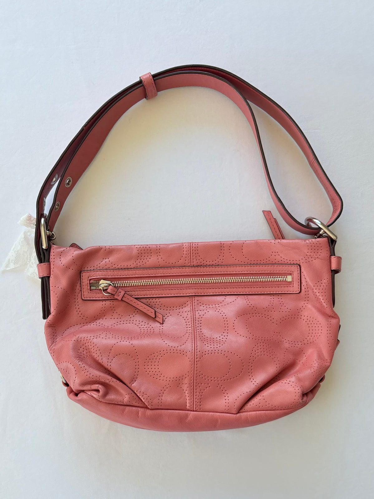 2012 Coach salmon signature shoulder bag