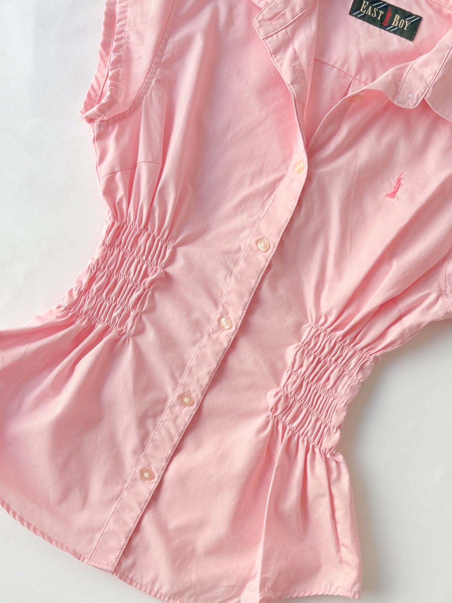 00’s East Boy pink cinched shirt | Size 10