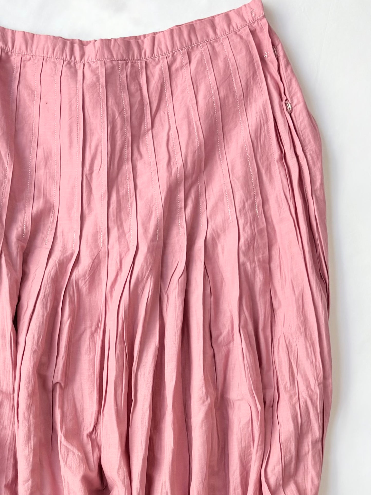 00’s Emerge pink pleated midi skirt | Size 12