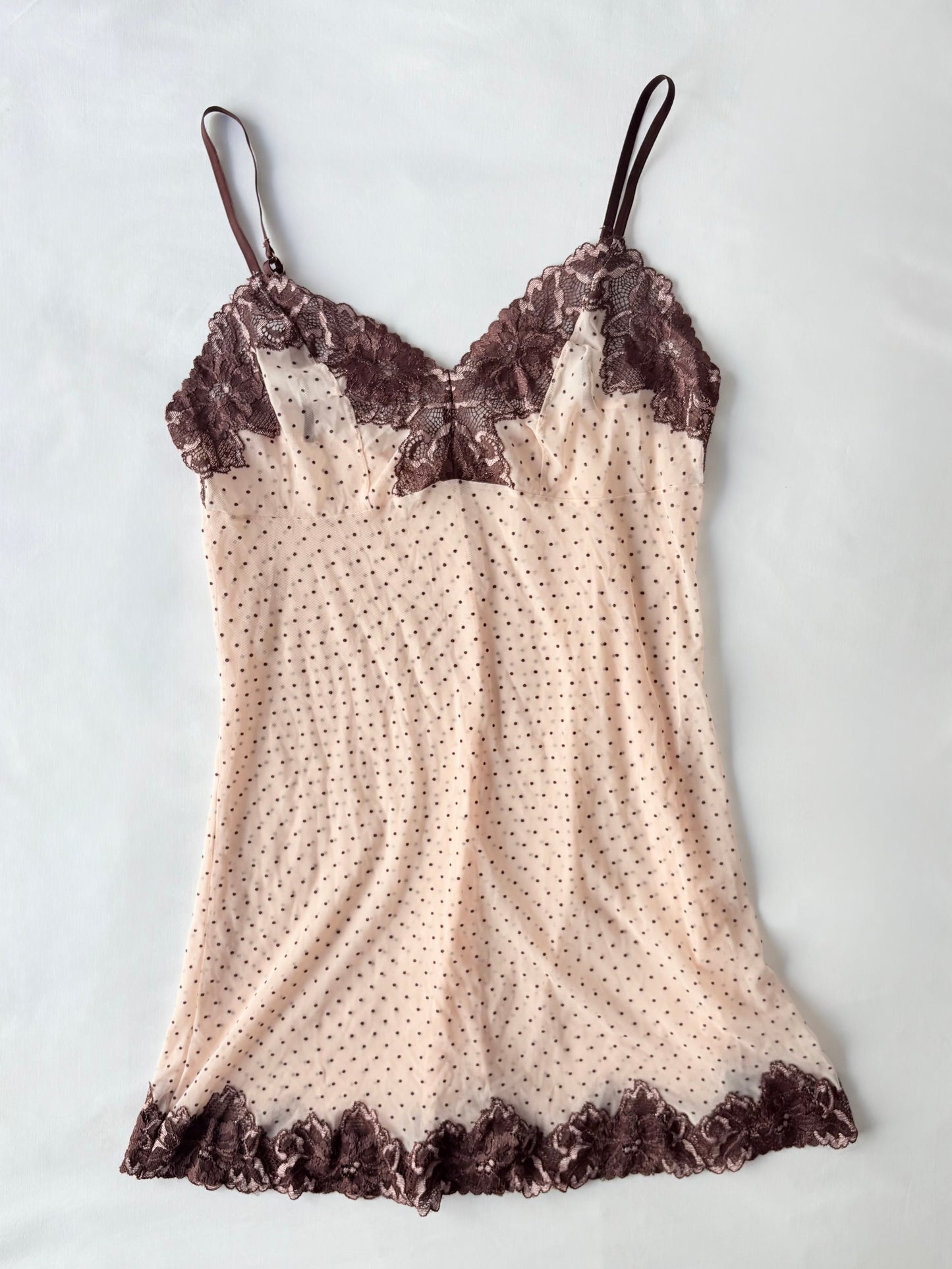 00’s Baby pink polka dot dress | Size 12