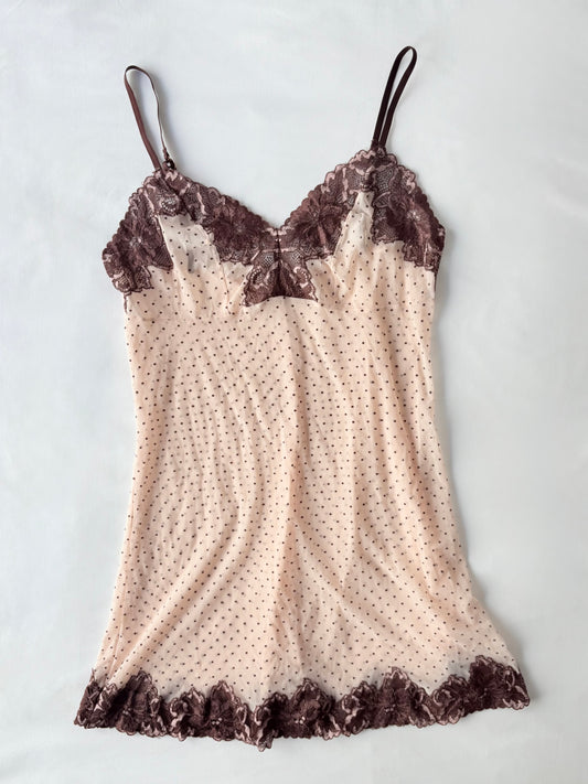 00’s Baby pink polka dot dress | Size 12