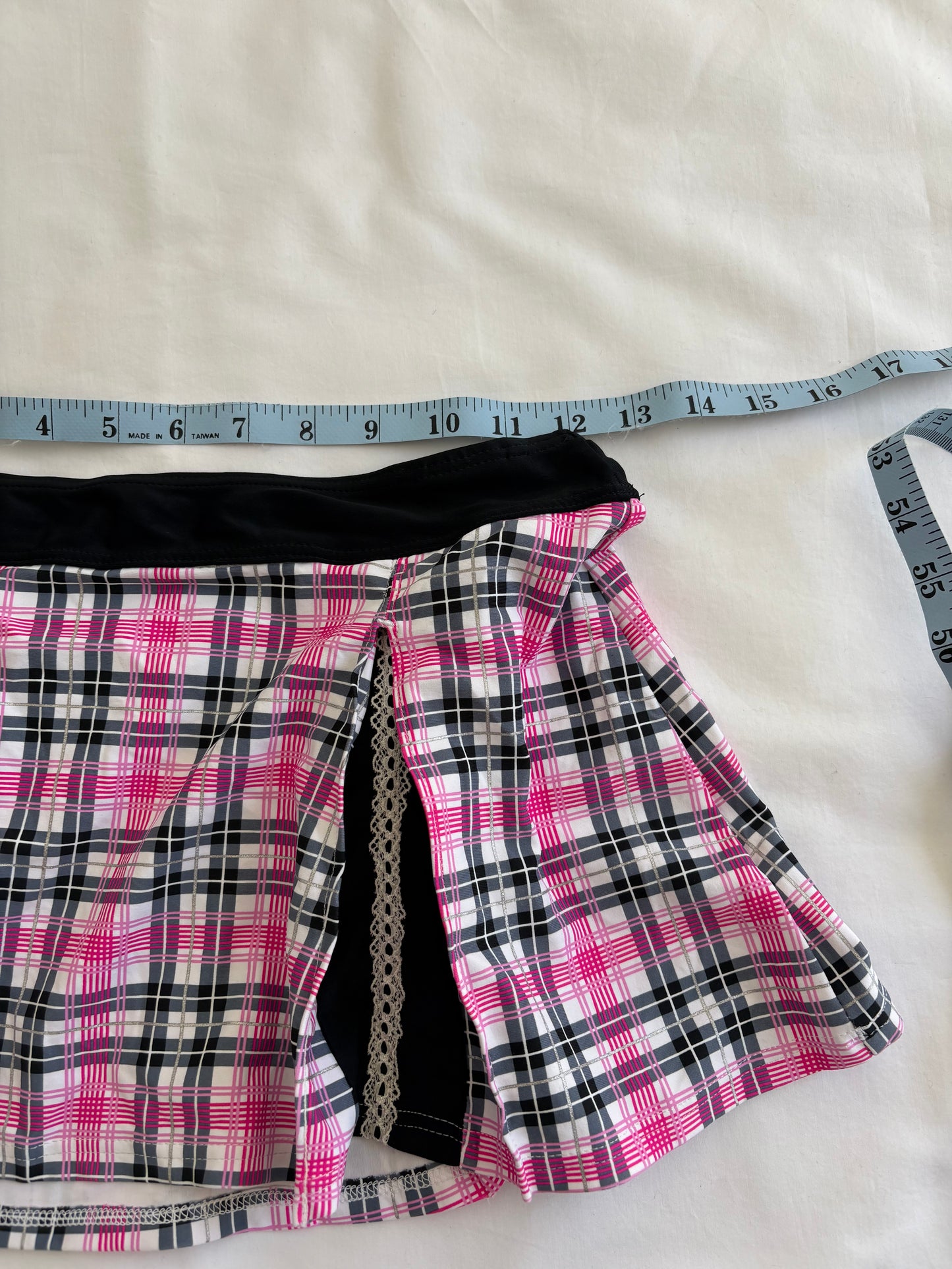 00’s Pink plaid micro mini skirt | Size 6