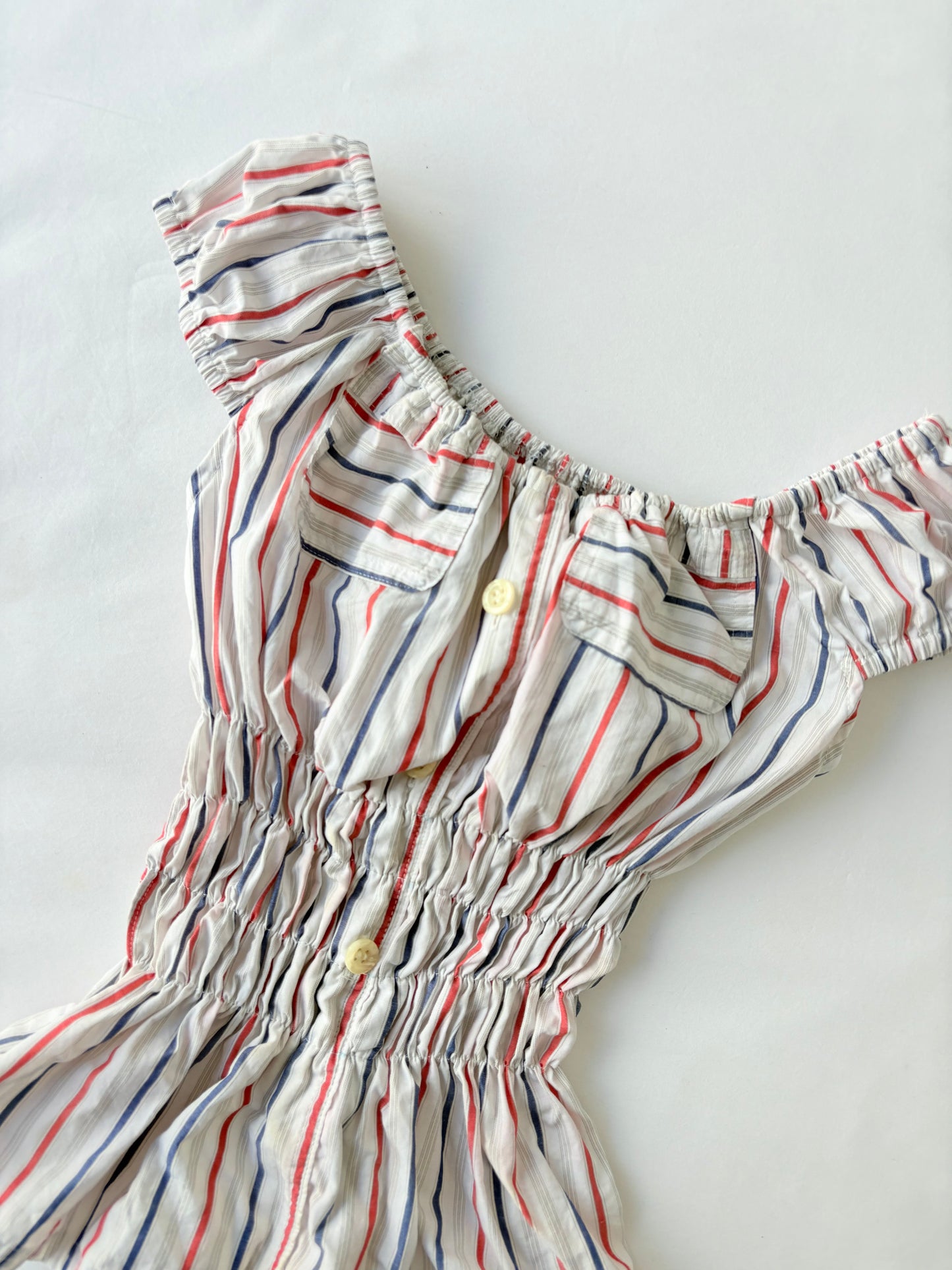 00’s Striped milkmaid top | Size 8