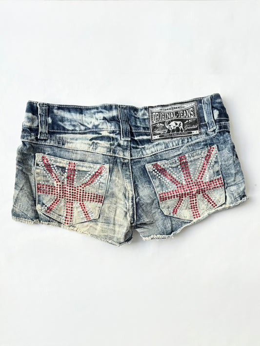 00’s UK studded low rise shorts | Size 10