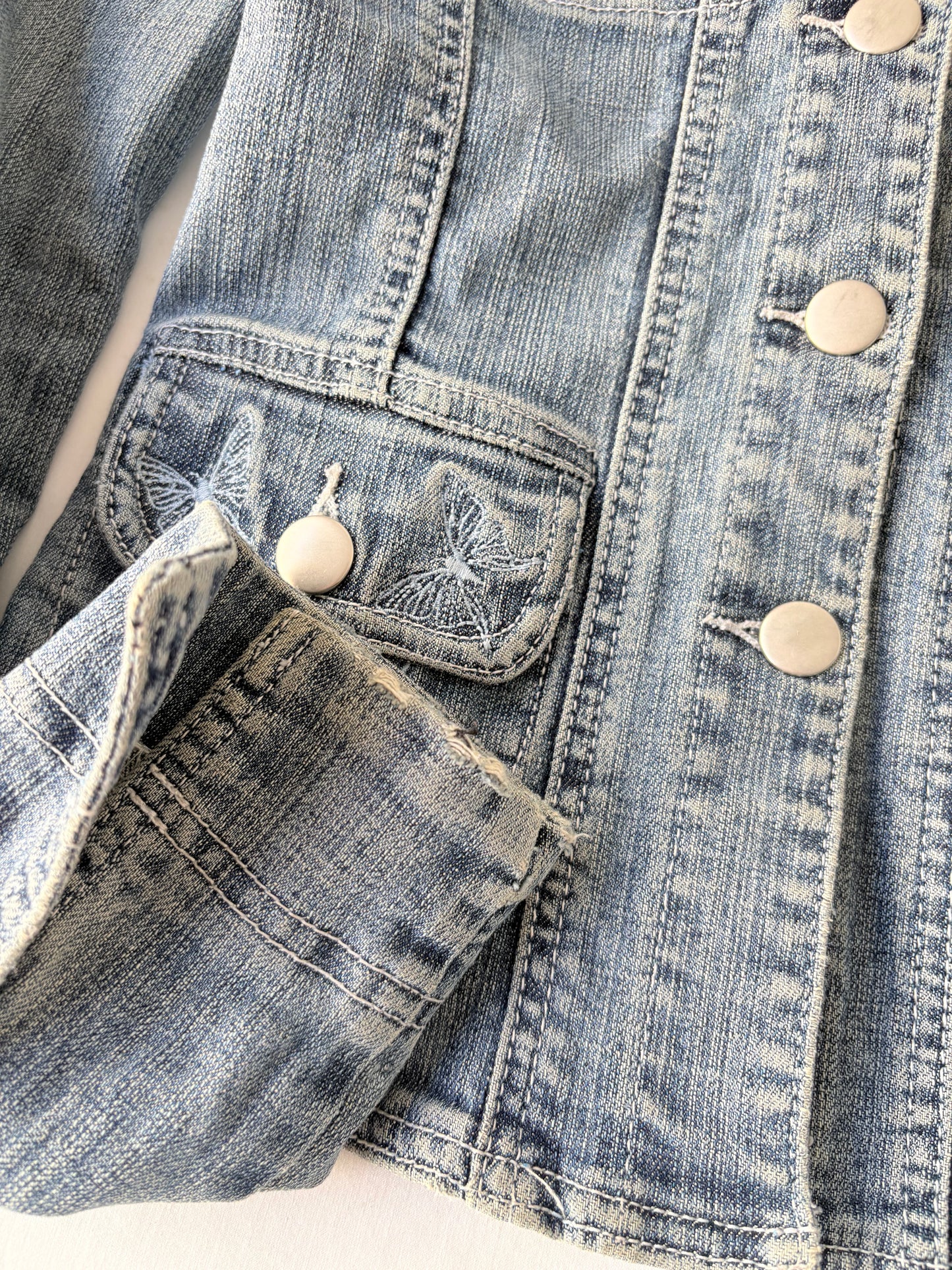 00’s Pagani butterfly denim jacket | Size small
