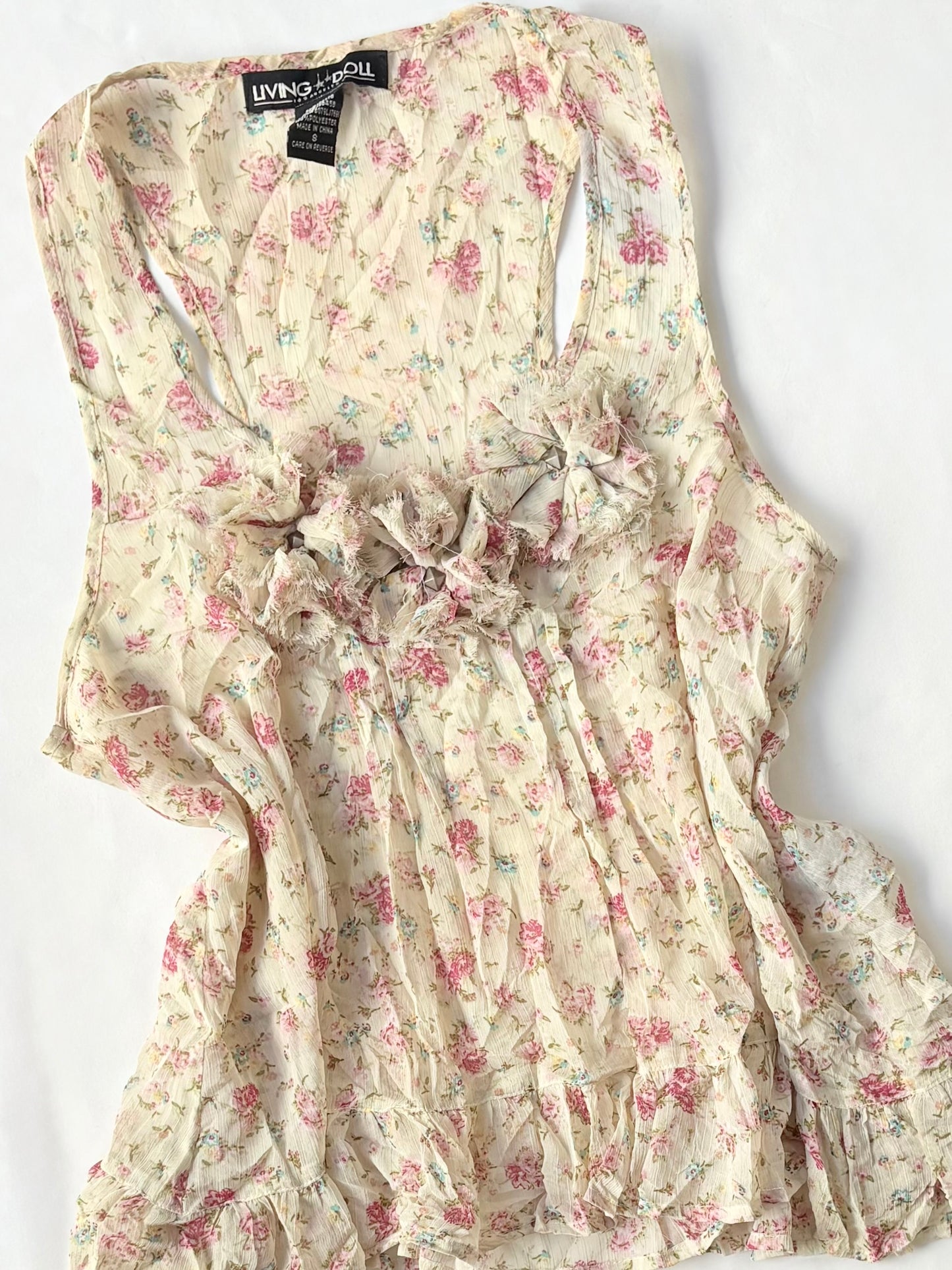 00’s Living Doll floral top | Size 8-10