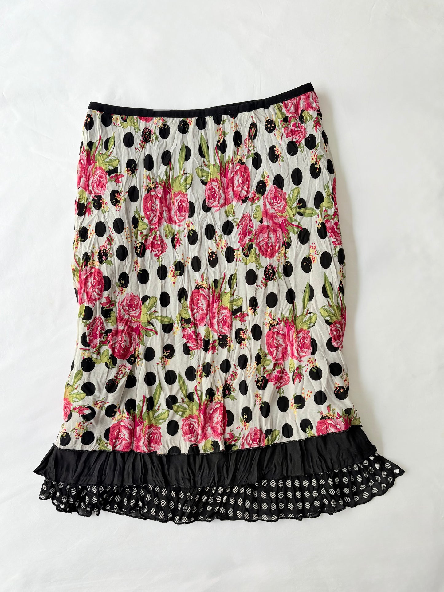00’s Vue polka dot midi skirt | Size 10
