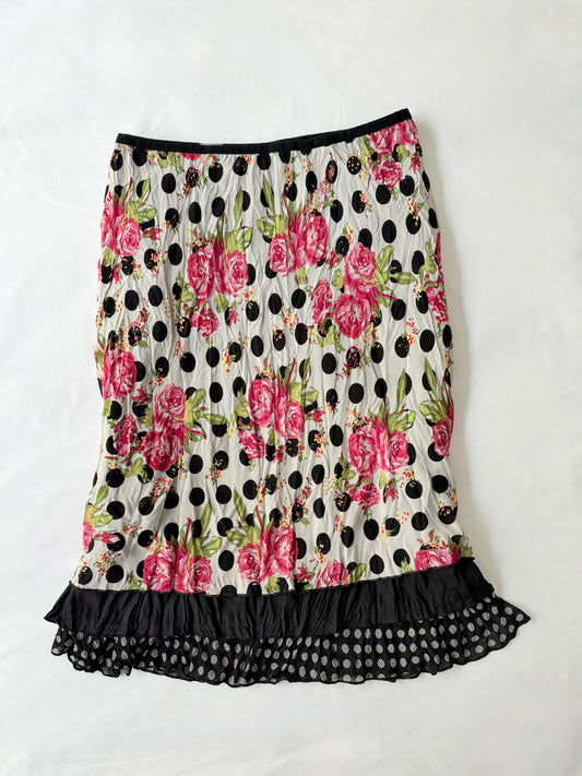 00’s Vue polka dot midi skirt | Size 10