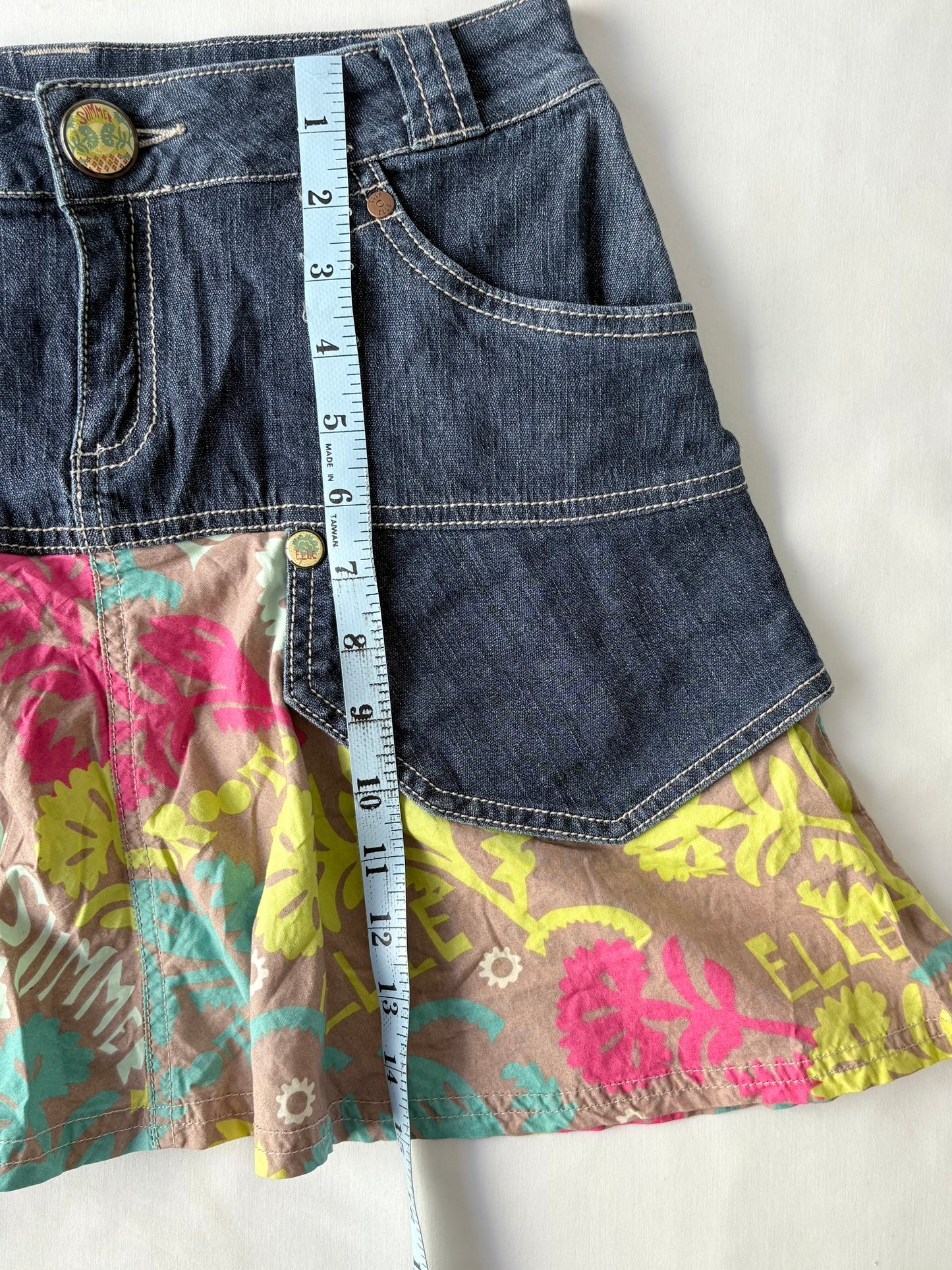 00’s Elle denim mini skirt | Size 10