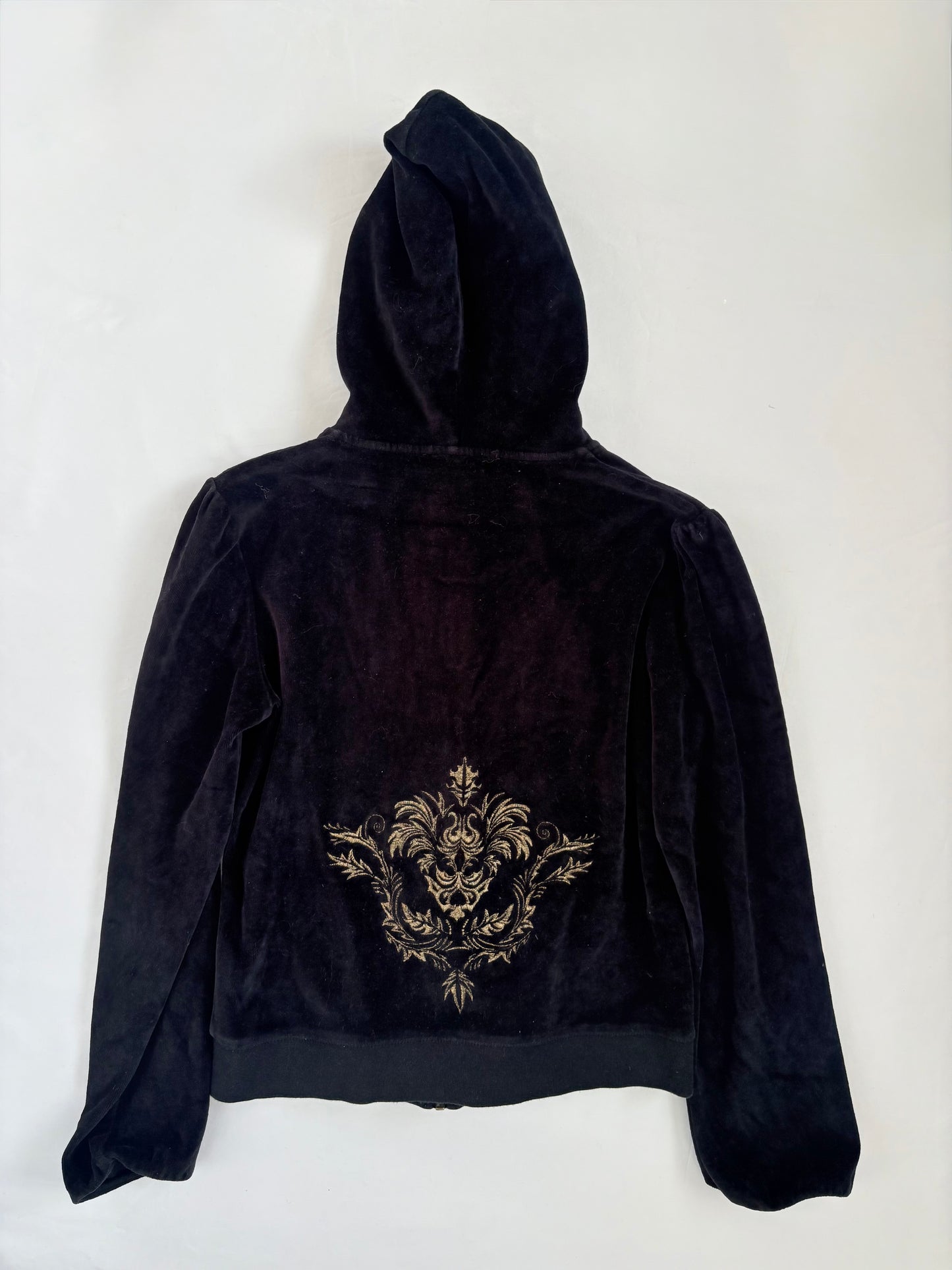 00’s Mango velour embroidered jumper | Size medium