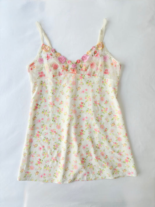 00’s Floral longline cami | Size 12