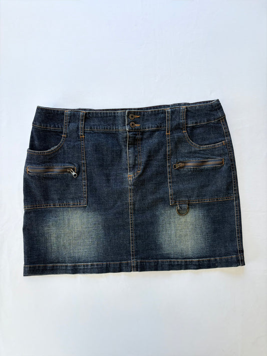 00’s Esprit dark denim skirt | Size 14