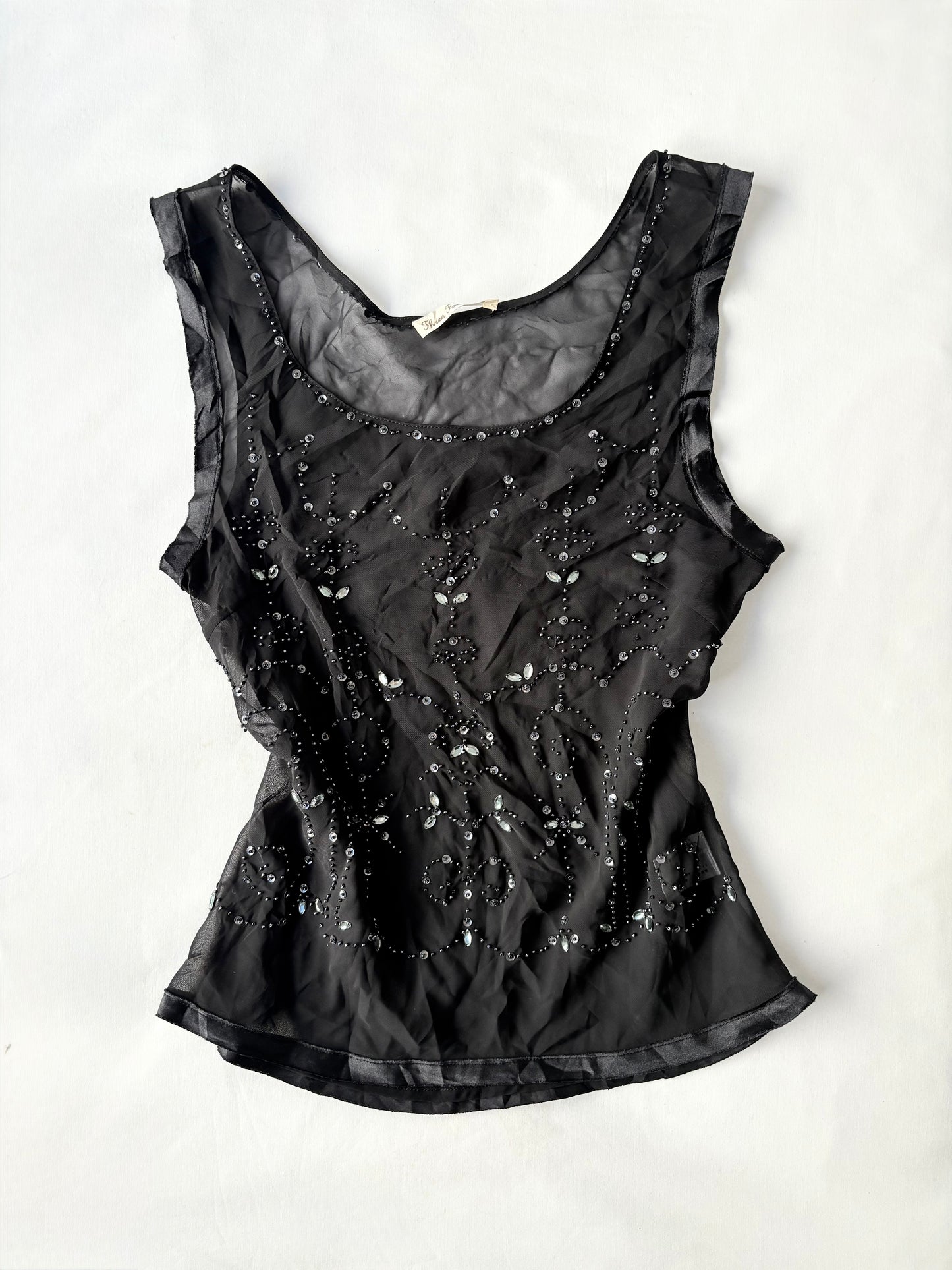 00’s Three Four Time beaded top | Size 10
