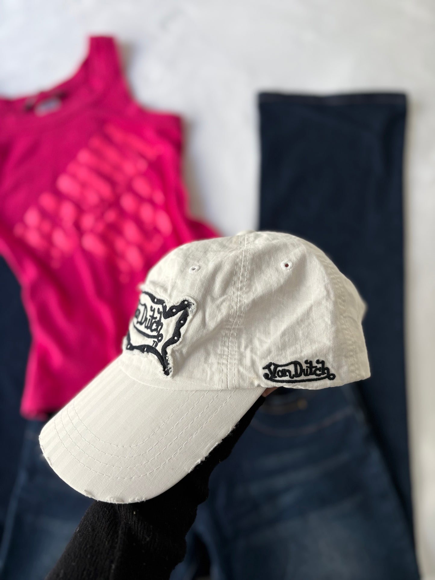 00’s Von Dutch white cap