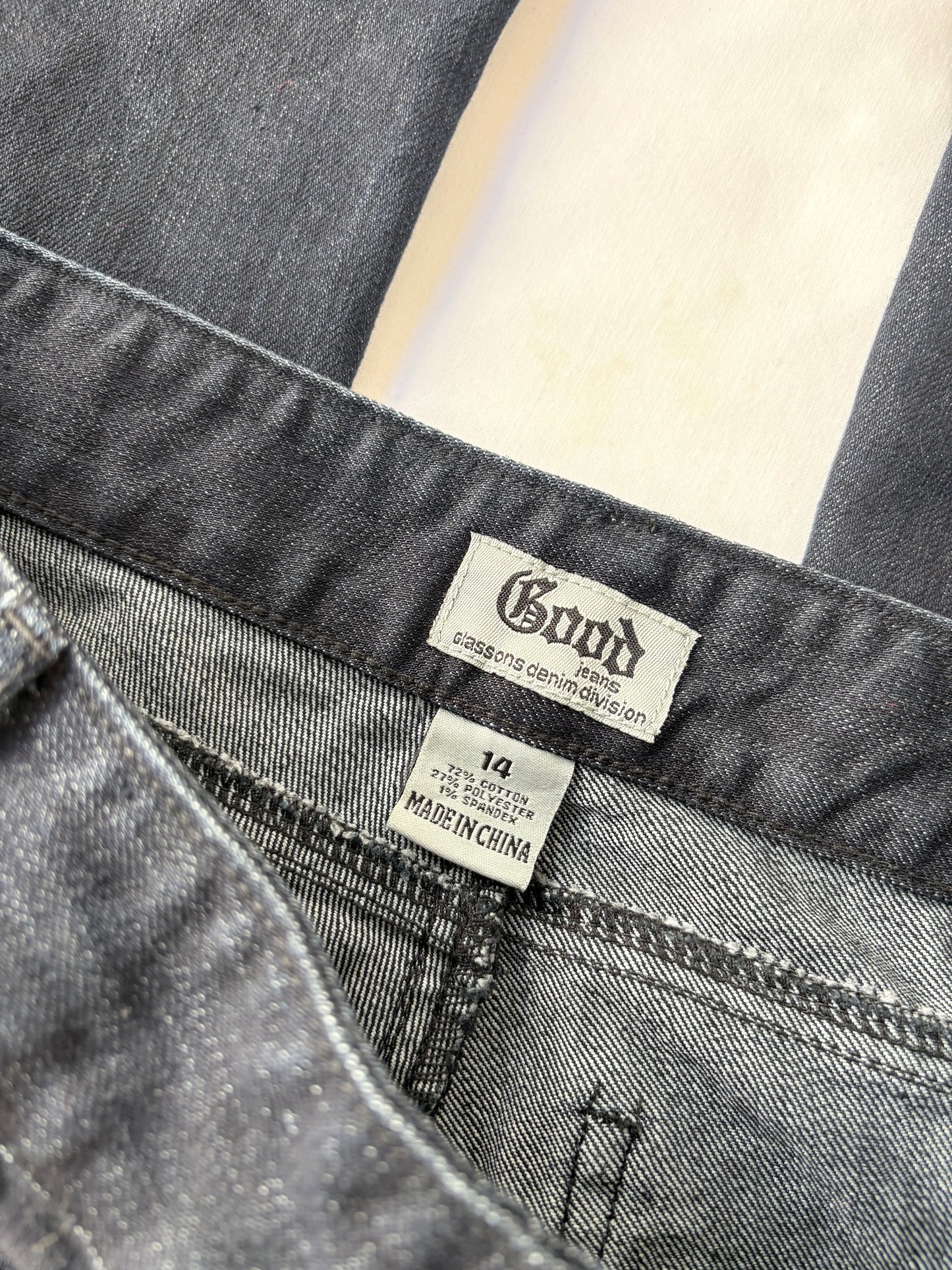 00’s Dark denim Glassons flared jeans | Size 12