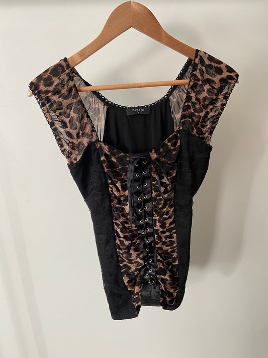 Leopard corset top | Size 14