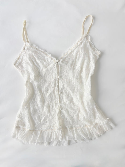 00’s La Chambre white cami | Size 10