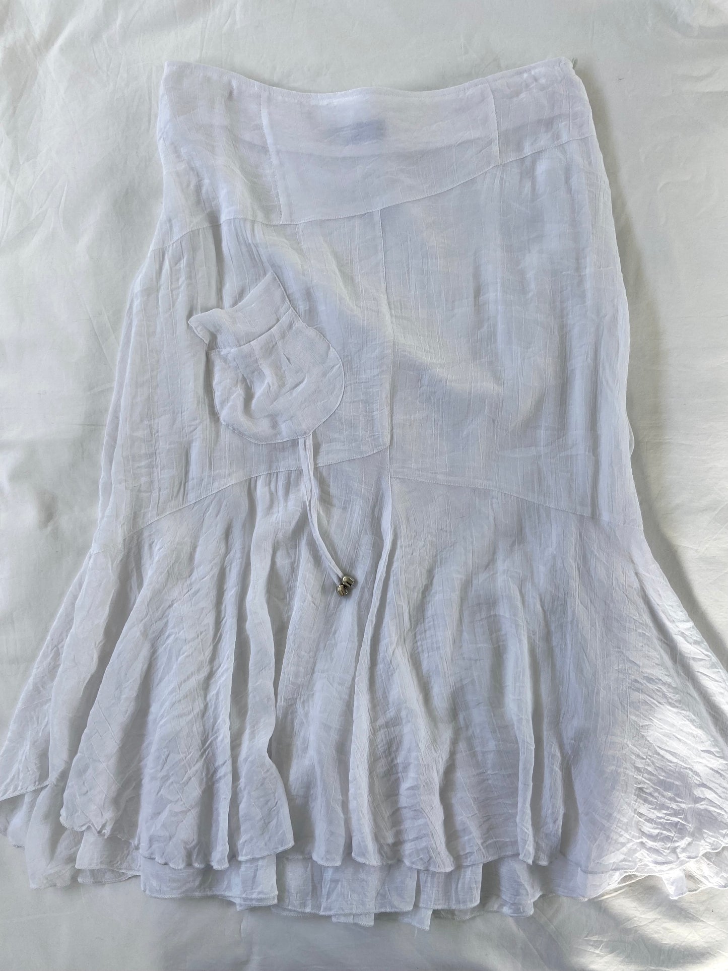 00’s White midi skirt | Size 12-14