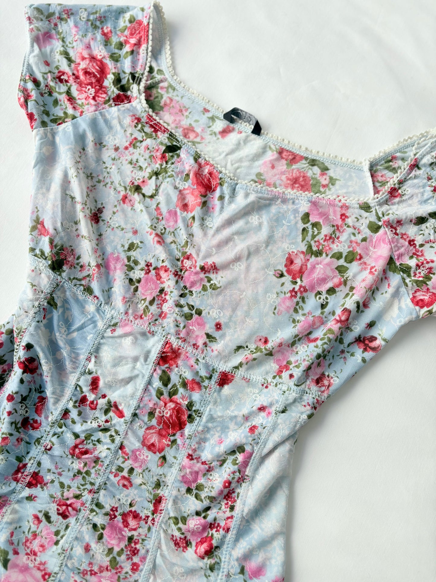 00’s Amisu floral milkmaid top | Size medium