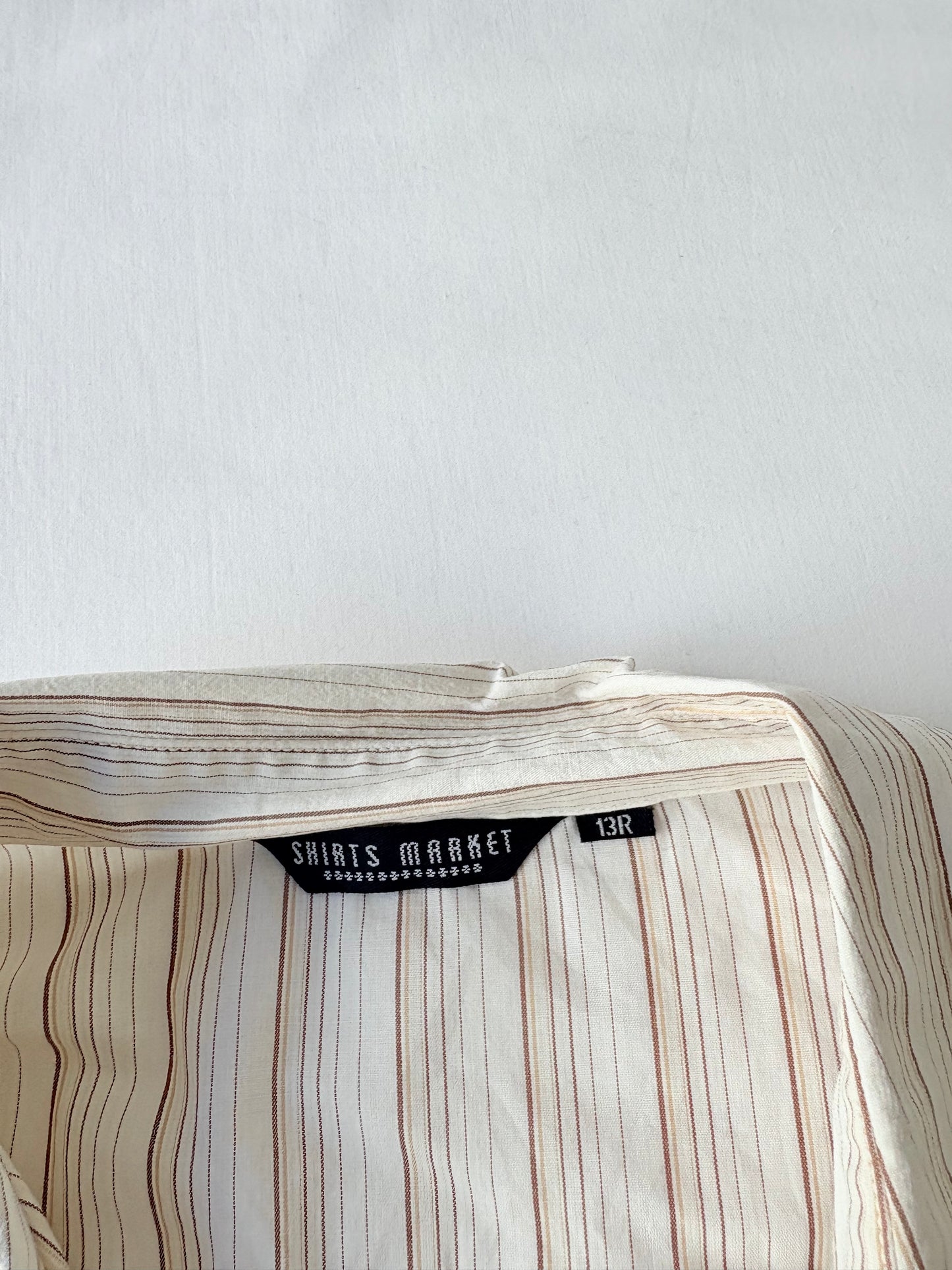 00’s Cream pinstripe cinched shirt | Size 12