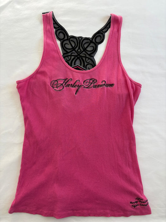 00’s Pink Harley Davidson tank | Size 14-16