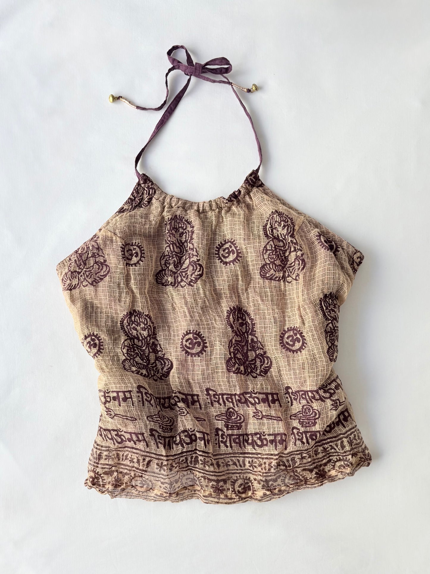 00’s Amina cotton halter top | Size 8