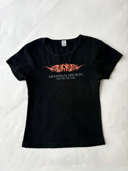 00’s Flame heart tee | Size small