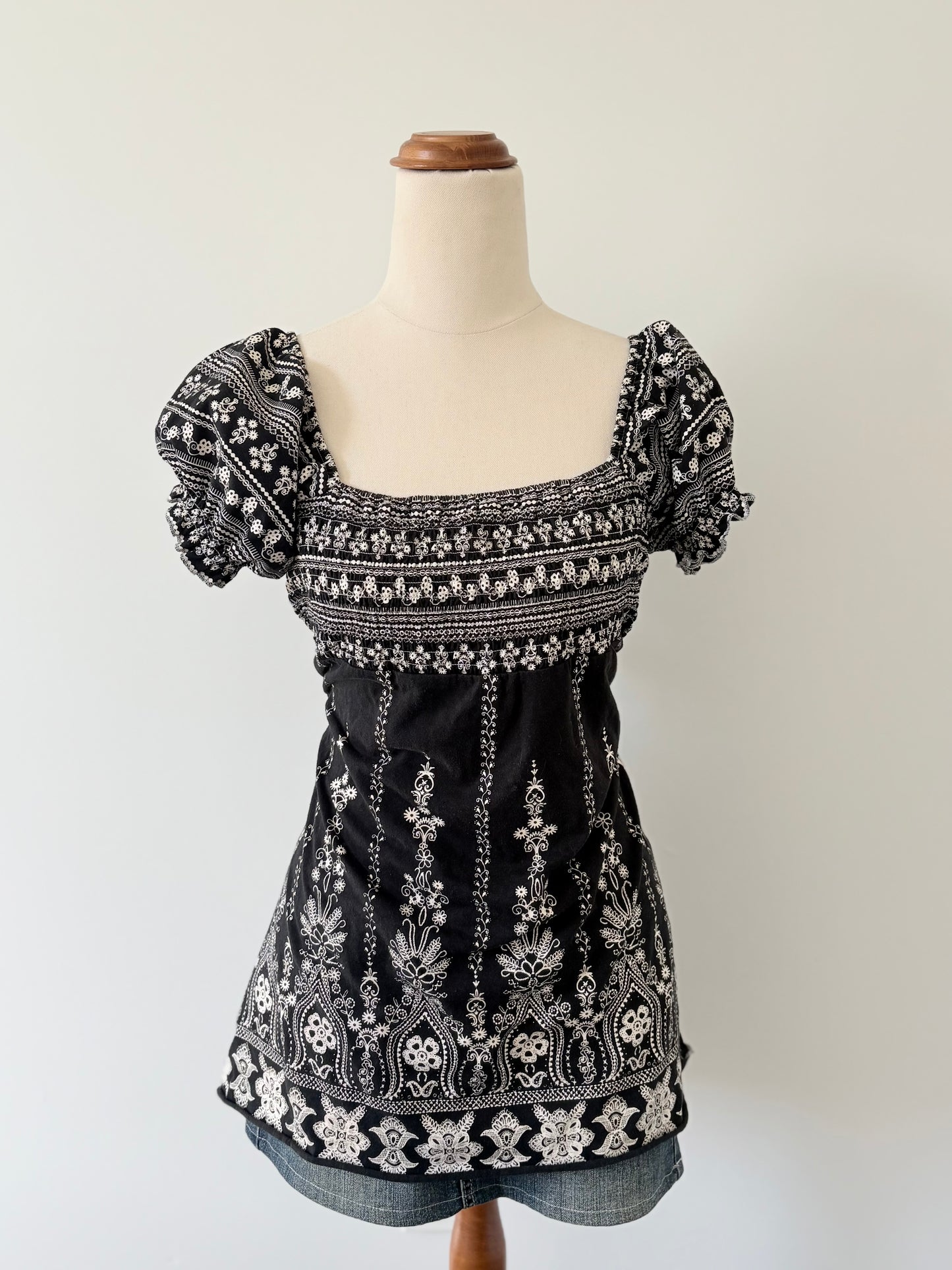 00’s Switch boho babydoll top | Size large