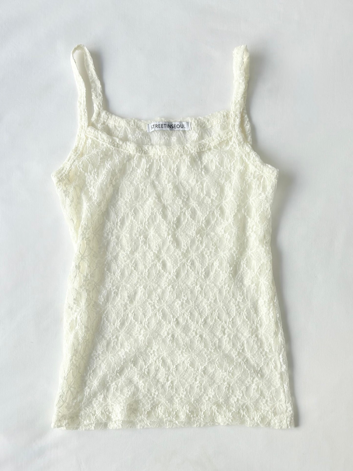 00’s Seoul floral lace tank | Size small