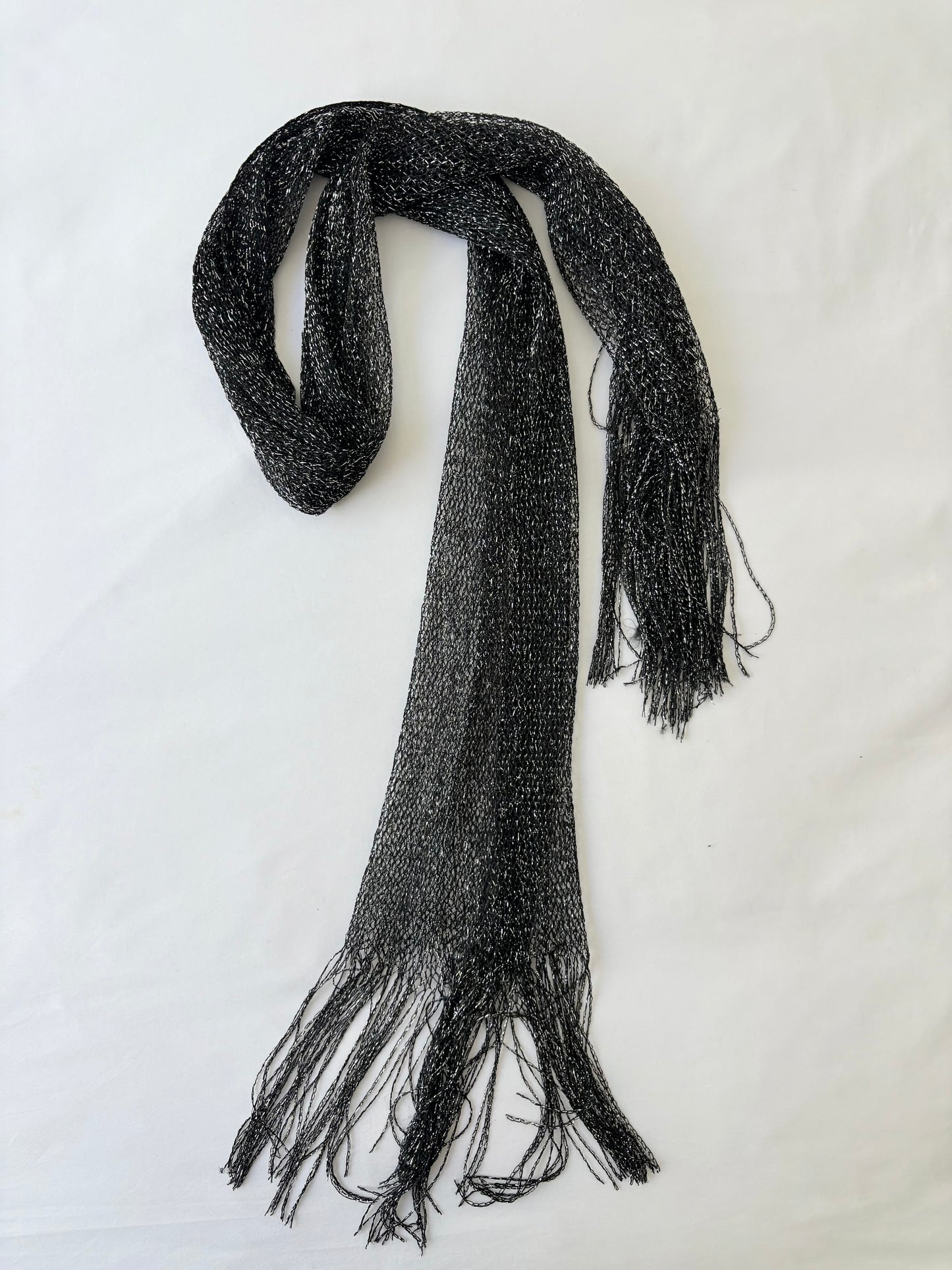 00’s Black sparkly festival scarf