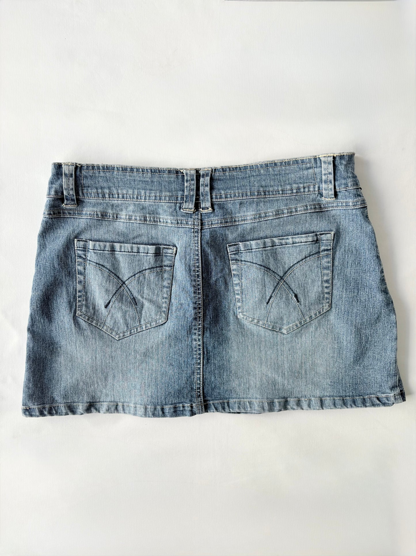 00’s Glassons denim mini skirt | Size 10