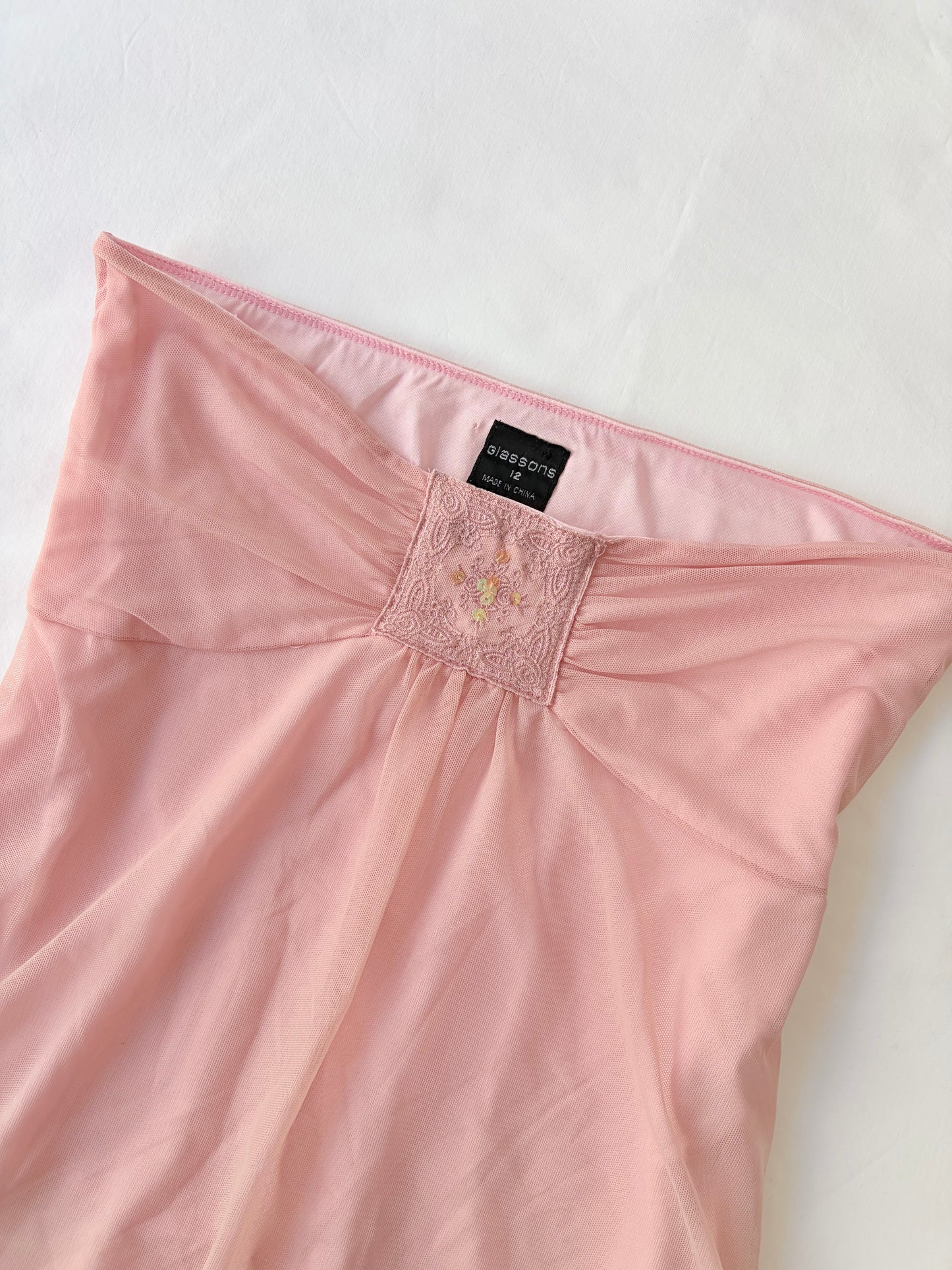 00’s Glassons asymmetrical bandeau top | Size 12￼