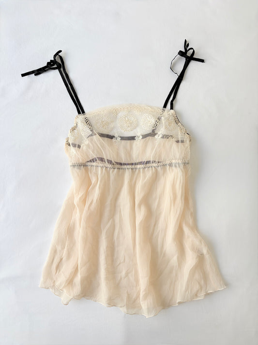 00’s Amphi babydoll cream cami | Size 10