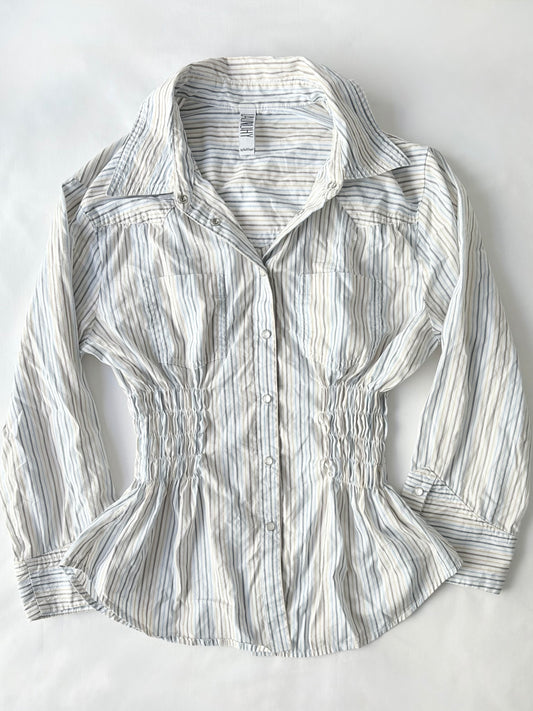 00’s Laundry striped cinched shirt | Size 8