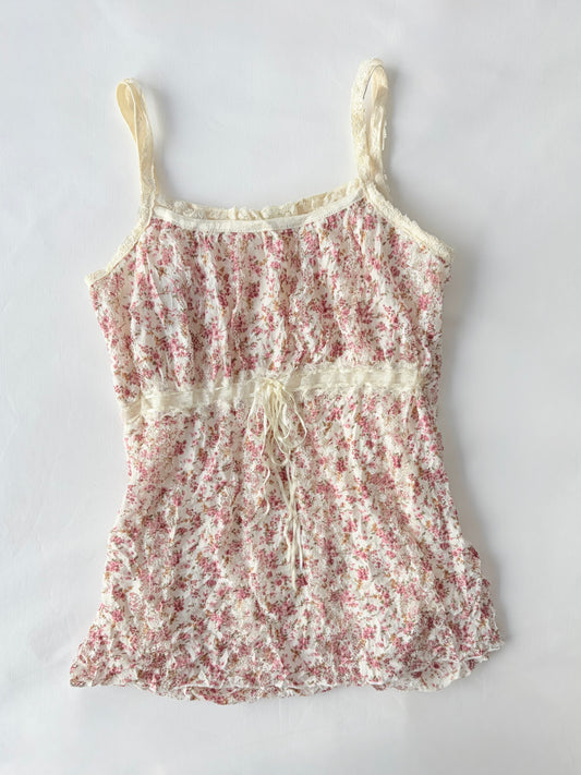 00’s Ditsy floral milkmaid top | Size  8-10