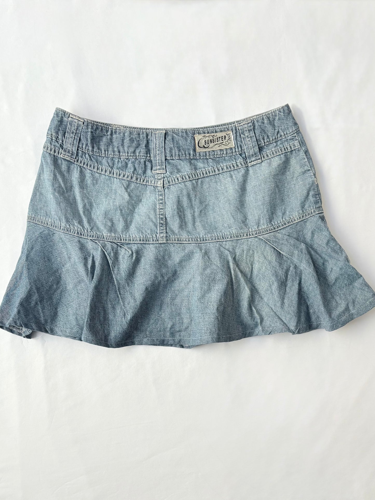 00’s Pleated Japanese denim skirt | Size 10