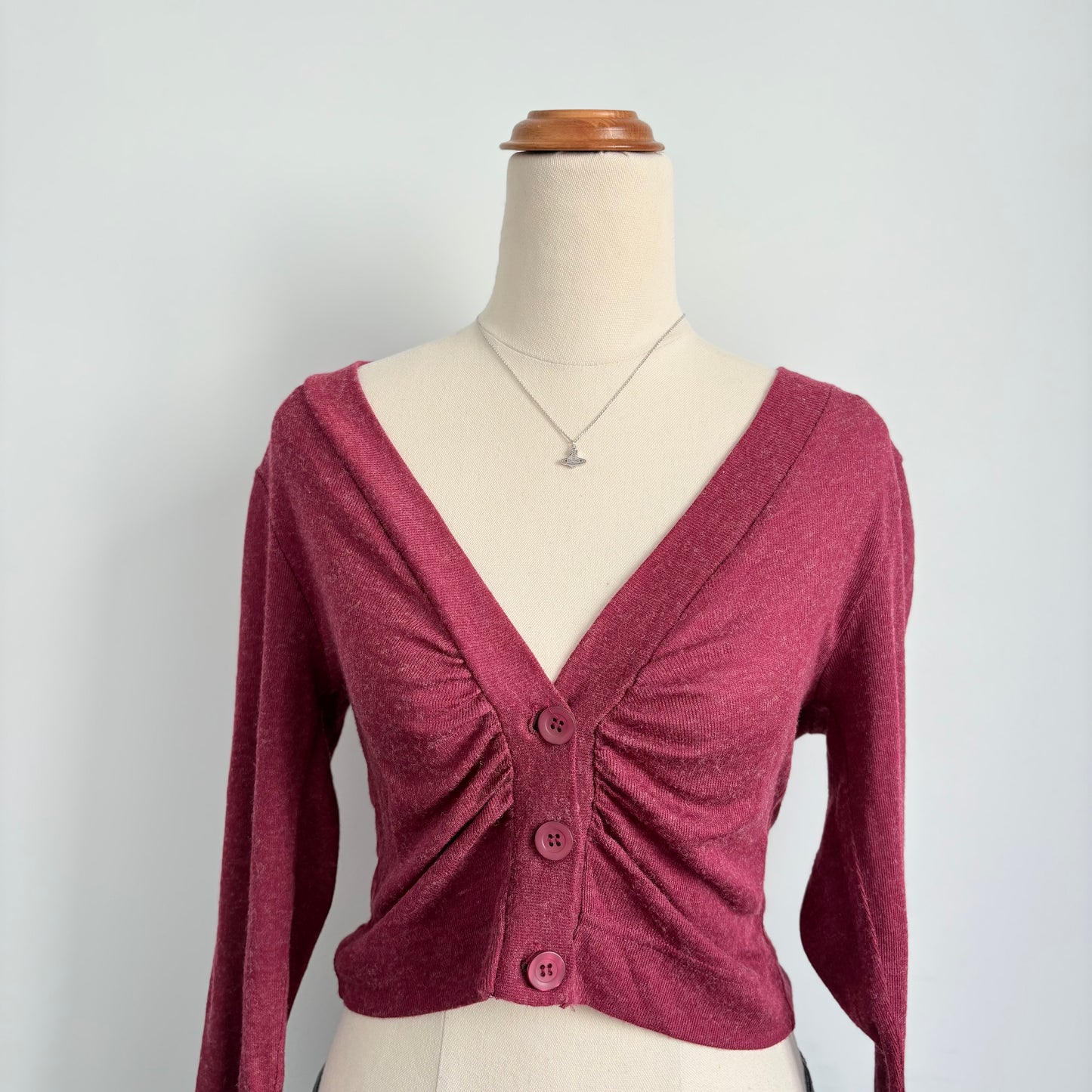 00’s Berry cropped cardigan | Size 10-12
