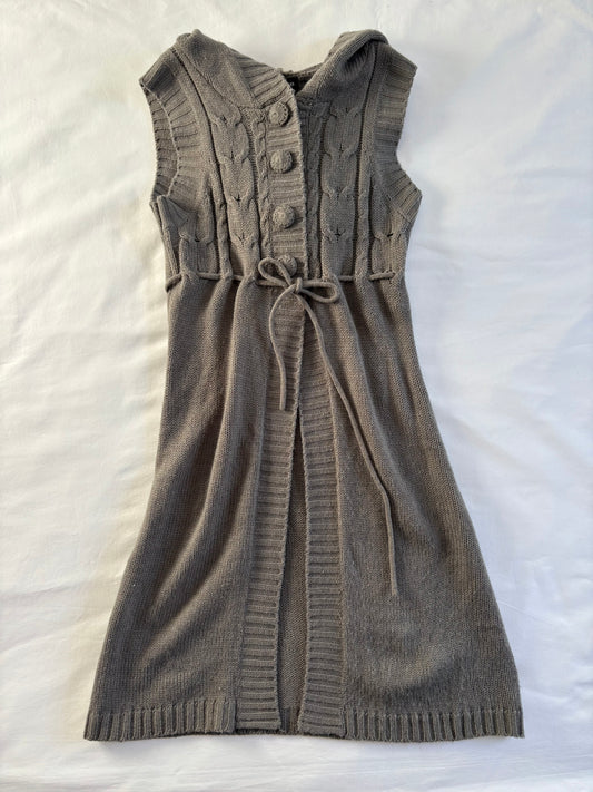 Cable knit split dress | Size XS