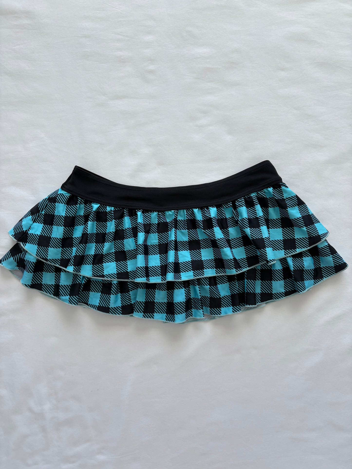 00’s Blue plaid micro mini skirt | Size 6