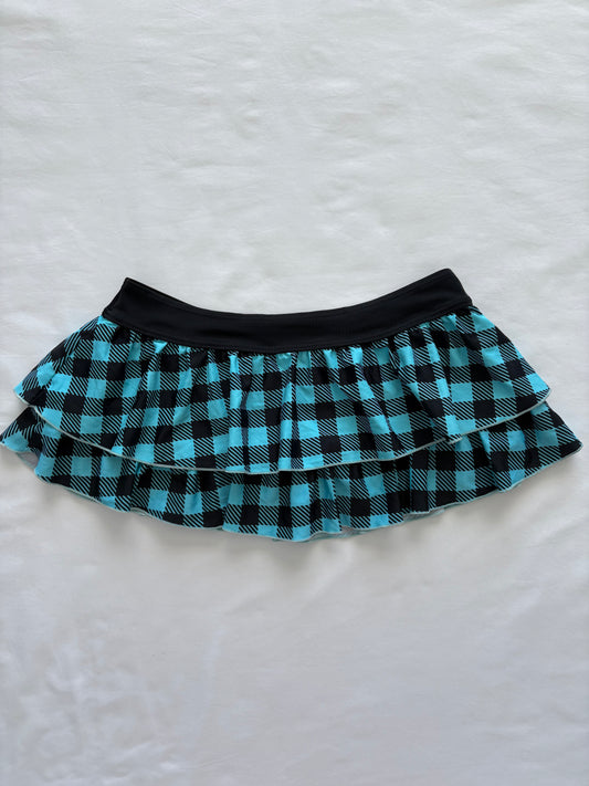 00’s Blue plaid micro mini skirt | Size 6