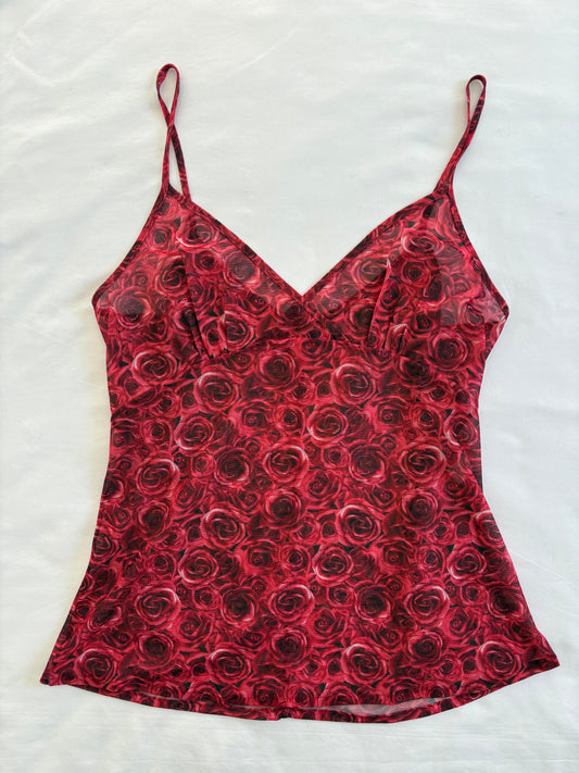 00’s Sheer rose cami | Size 12